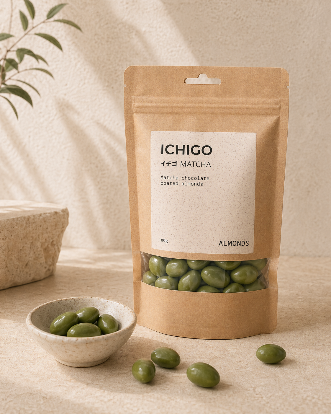 Matcha Chocolate Almonds